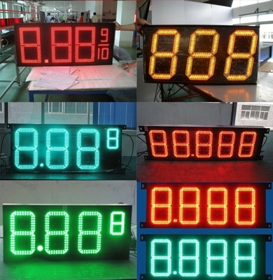 6500mcd RS232 Led Gas Price Display Columns Epistar