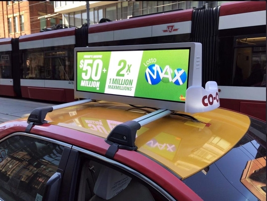WiFi 3G 4G 150W 5000nit Led Taxi Roof Sign SMD1921 P4