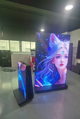 P1.86 پوستر تاشو GOB LED نمایشگاه کف استند برای نمایشگاه فرودگاه هتل مرکز خرید